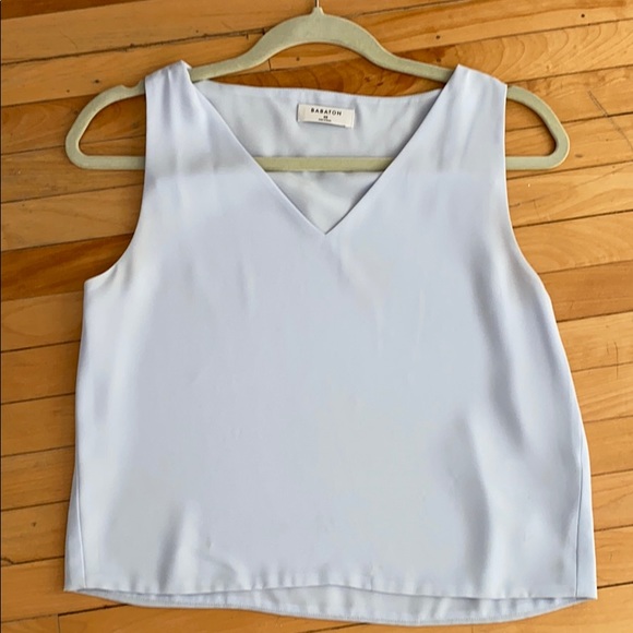 Baby blue polyester Babaton top - Picture 2 of 5